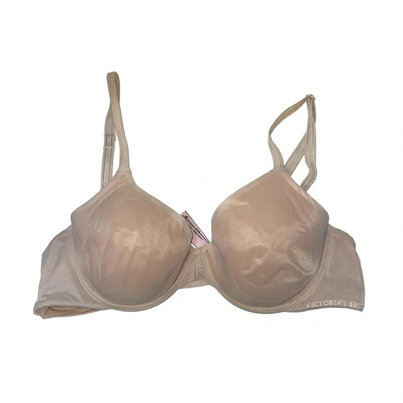 Victoria’s Secret Lined Perfect Coverage Tan Push-up T-shirt Bra 36B Women’s - Picture 10 of 10
